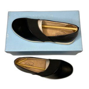 Life Stride Lucy Faux Leather Slip-On Loafers Black Women Size 5.5